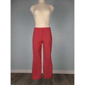 Stehmann Sz 6 Capri‎ Pants Red Gingham Stretchy Fitted Euro Summer Retro 50s Y2K